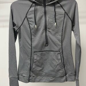 Tangerine Black and White Hoodie